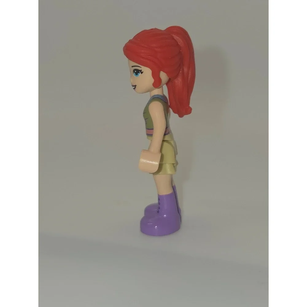 LEGO Friends Mia Minidoll Safari Outfit Red Ponytail Purple Boots Figure
